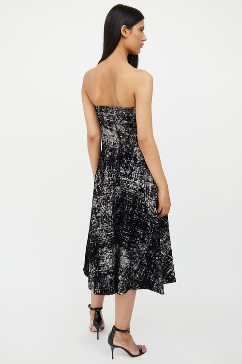 Giambattista Valli Black 
White Velvet Lace Dress