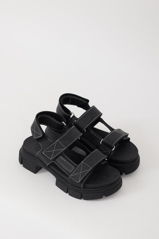 Ganni Black Chunky Sandal