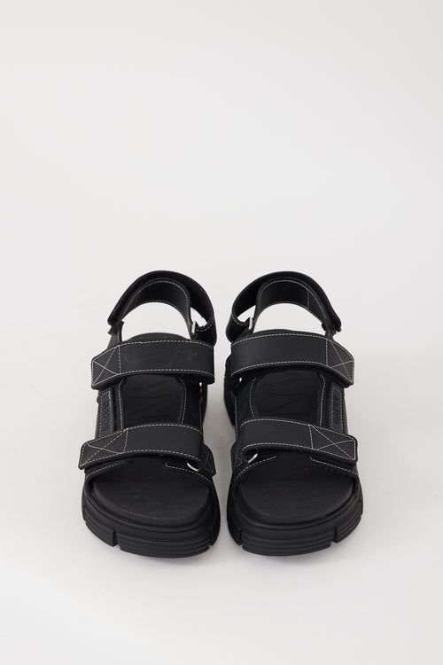 Ganni Black Chunky Sandal