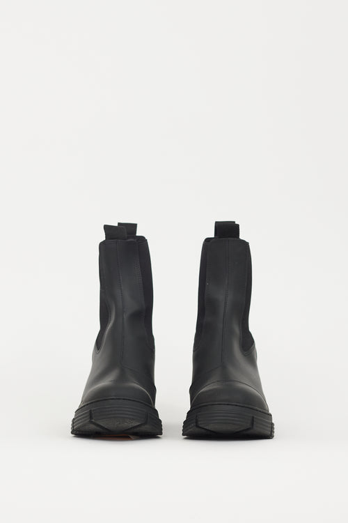 Ganni Black Rubber City Chelsea Boot