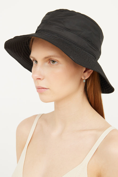 Ganni Black Tech Bucket Hat