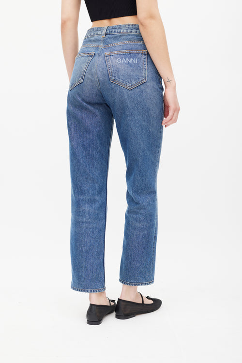 Ganni Medium Wash High Waisted Jeans