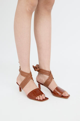 Embossed Wrap Sandal