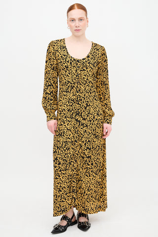 Ganni Goldstone Floral Dress