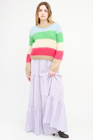 Ganni Julliard Mohair Striped Sweater