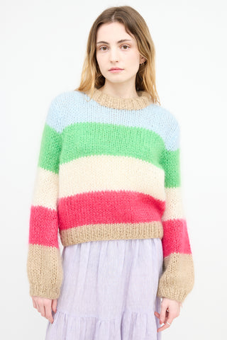 Ganni Julliard Mohair Striped Sweater