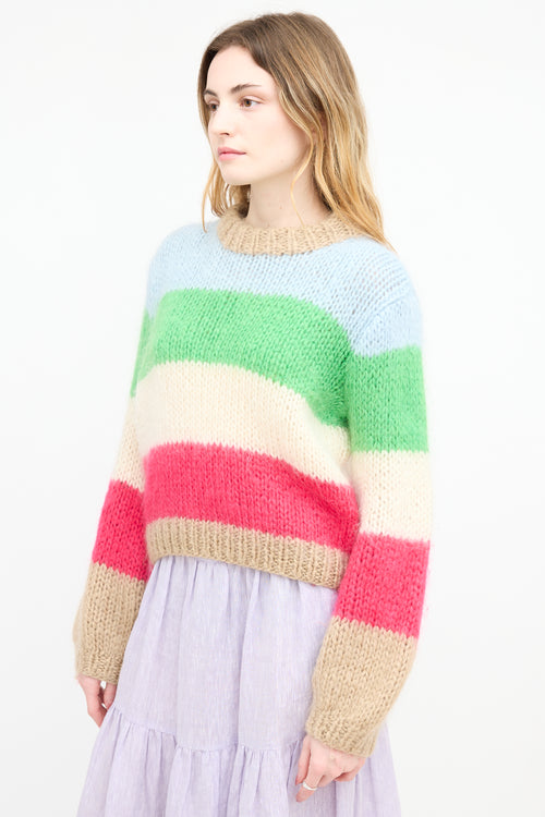 Ganni Julliard Mohair Striped Sweater