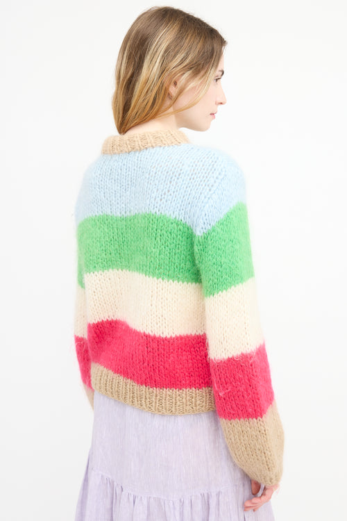 Ganni Julliard Mohair Striped Sweater