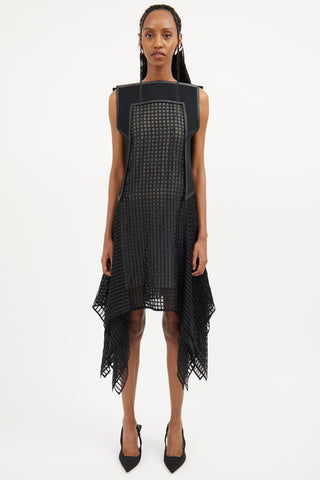 Gareth Pugh Black Structured Square Neck Dress