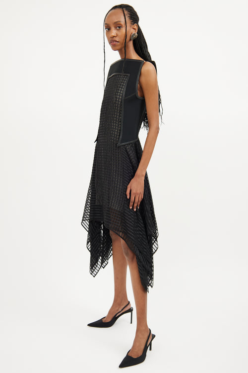 Gareth Pugh Black Structured Square Neck Dress