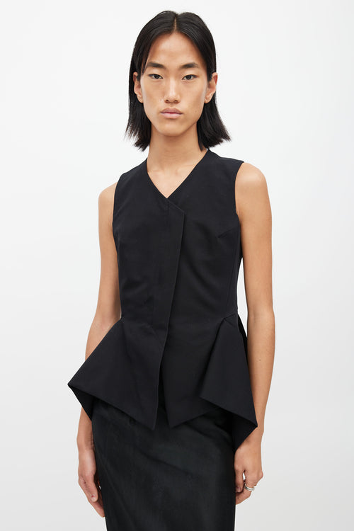 Gareth Pugh Black Zip Vest