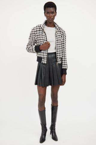 Generation Love Black 
White Houndstooth Knit Jacket