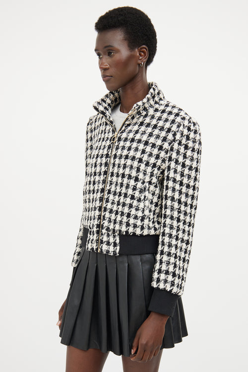 Generation Love Black 
White Houndstooth Knit Jacket