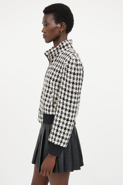 Generation Love Black 
White Houndstooth Knit Jacket