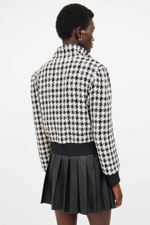 Generation Love Black 
White Houndstooth Knit Jacket