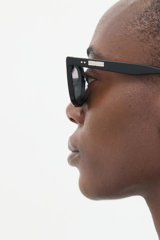 Gentle Monster Black Mondo Tapered Square Sunglasses