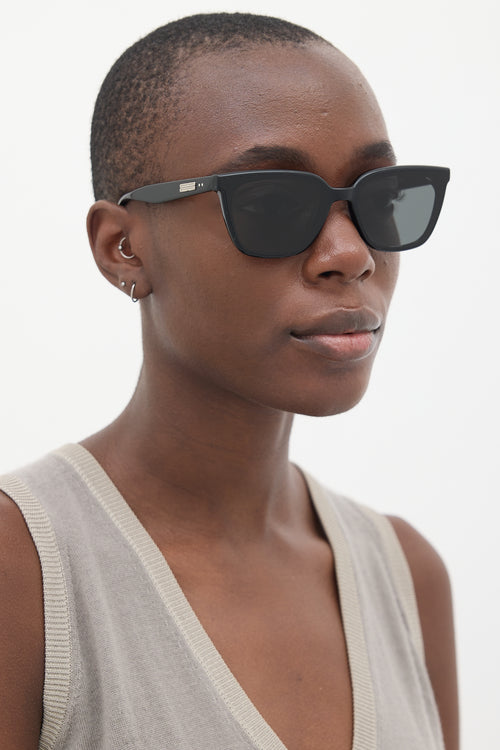 Gentle Monster Black Mondo Tapered Square Sunglasses