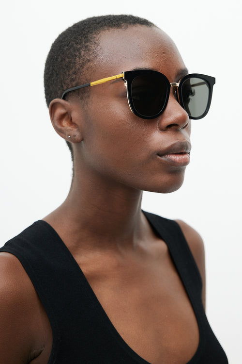 Gentle Monster Black Slow Slowly Square Sunglasses