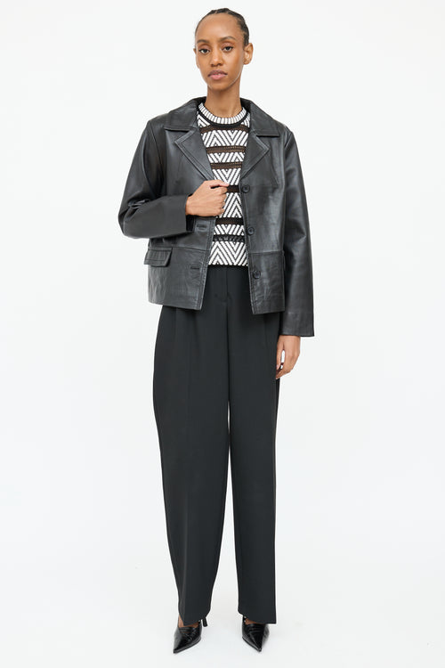 Gerard Darel Cropped Leather Jacket