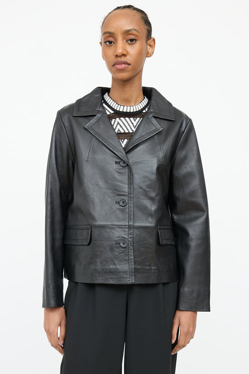 Gerard Darel Cropped Leather Jacket