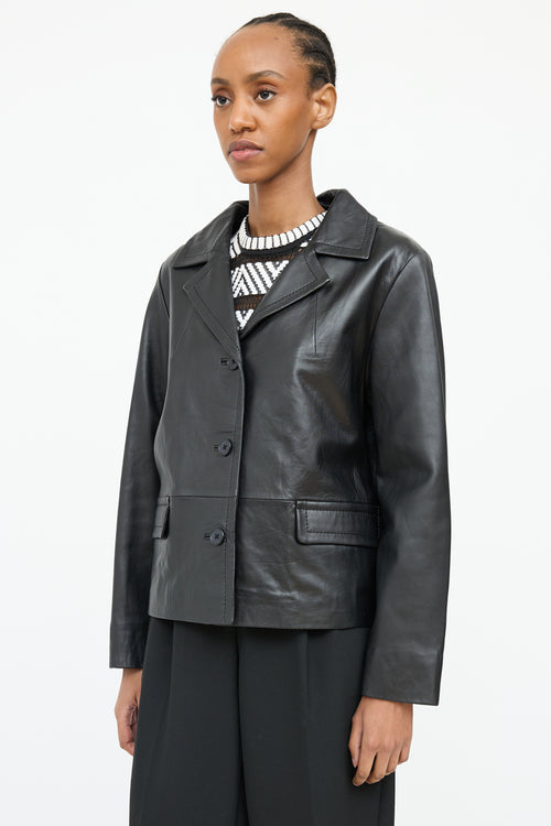 Gerard Darel Cropped Leather Jacket