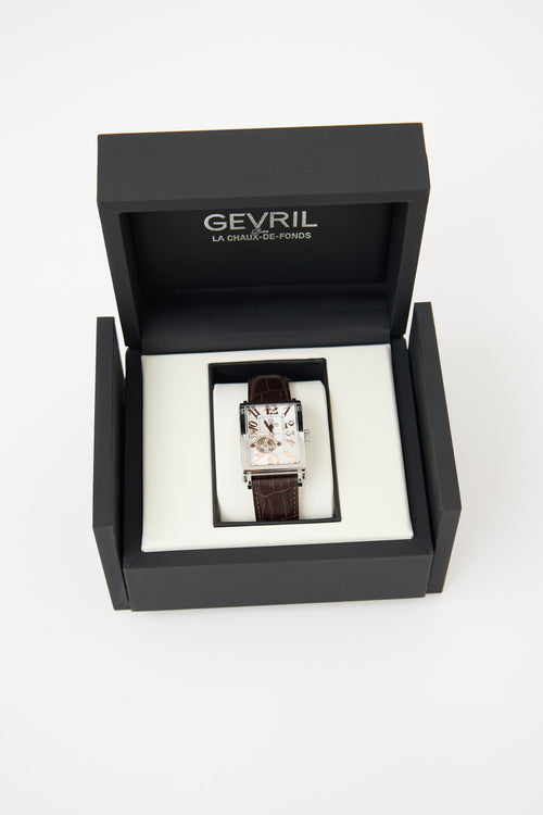 Gevril Stainless Steel 
Rose Gold Tone Watch