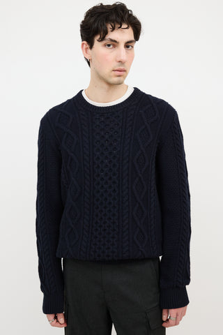 Ghiaia Wool Cable Knit Sweater