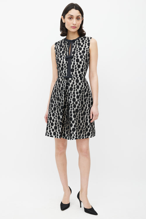 Giambattista Valli Black Dot Lace Mini Dress