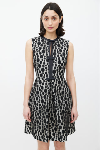 Giambattista Valli Black Dot Lace Mini Dress