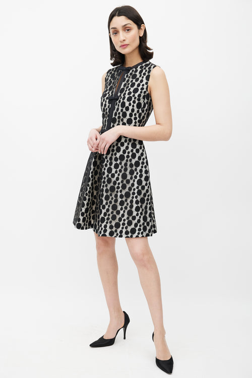 Giambattista Valli Black Dot Lace Mini Dress