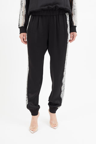 Giambattista Valli Black 
White Lace Jogger