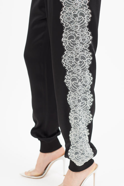 Giambattista Valli Black 
White Lace Jogger