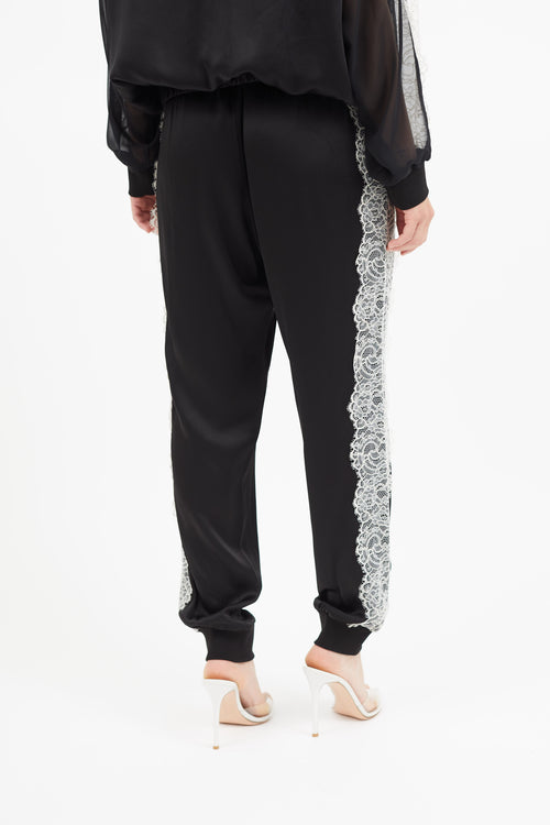 Giambattista Valli Black 
White Lace Jogger