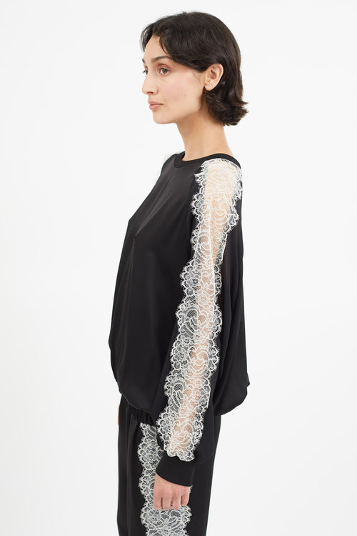 Giambattista Valli Black 
White Lace Top