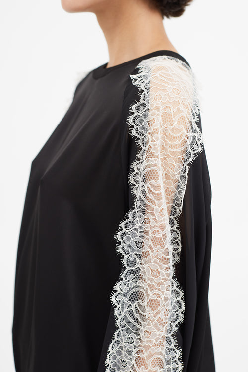 Giambattista Valli Black 
White Lace Top