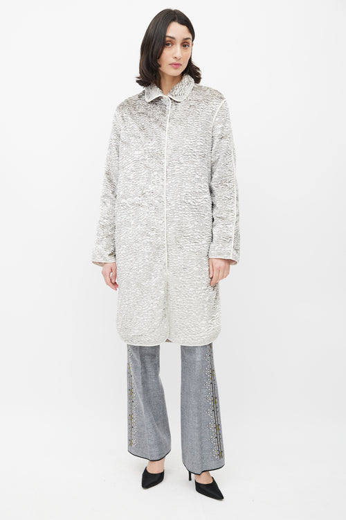 Giambattista Valli Grey Textured Coat