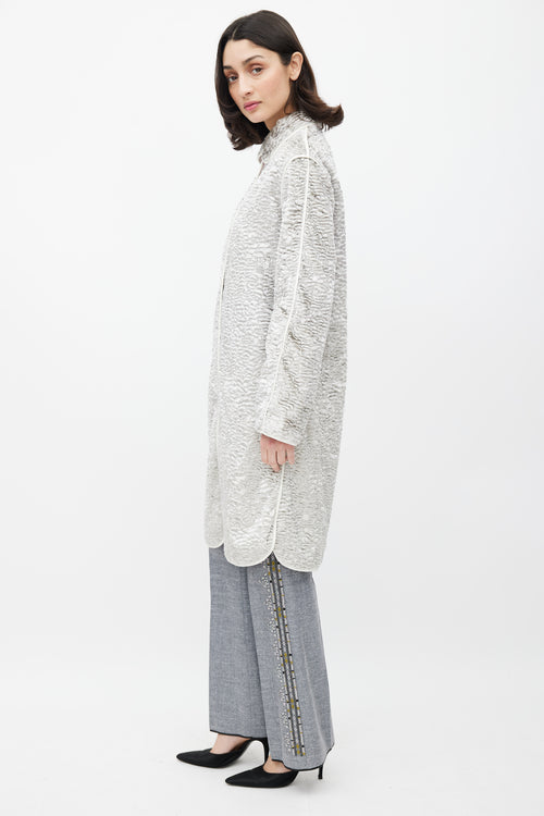 Giambattista Valli Grey Textured Coat