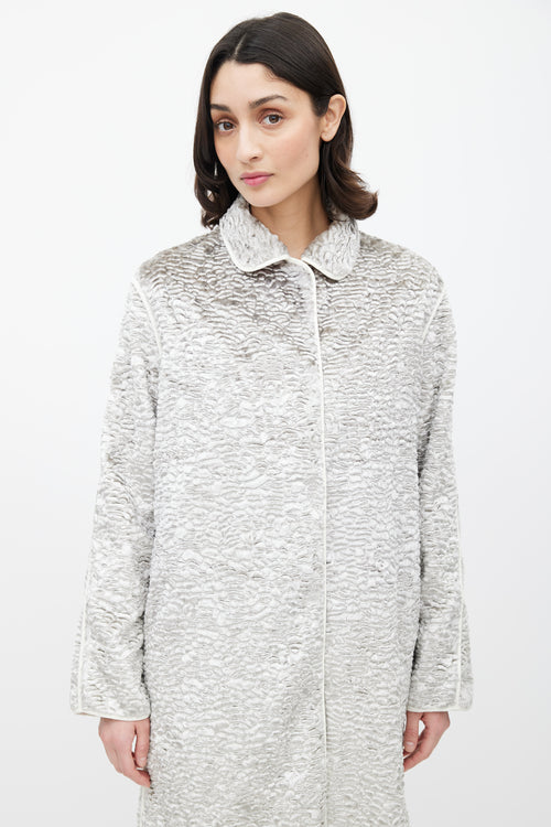 Giambattista Valli Grey Textured Coat