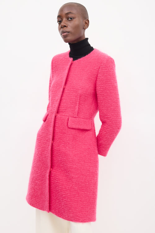 Giambattista Valli Pink Wool Tweed Coat