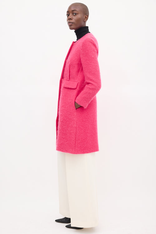 Giambattista Valli Pink Wool Tweed Coat