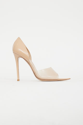 Gianvito Rossi Beige Bree Patent Rubber Heel