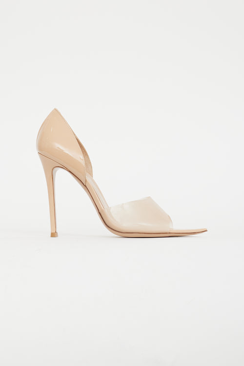 Gianvito Rossi Beige Bree Patent Rubber Heel