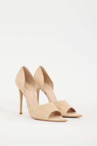 Gianvito Rossi Beige Suede Bree Sandal