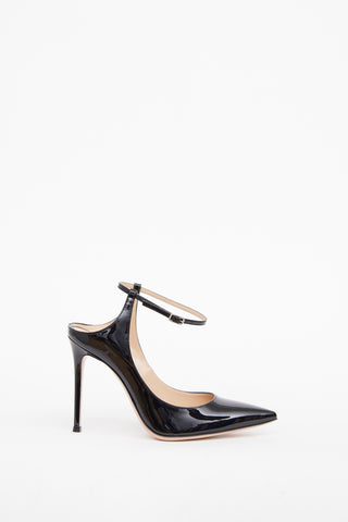 Gianvito Rossi Black Patent Ankle Pump