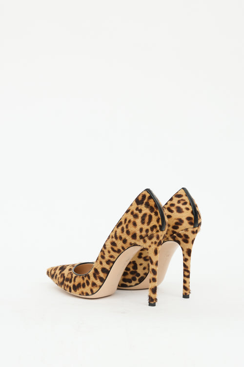 Gianvito Rossi Beige 
Brown Hair Printed Heel