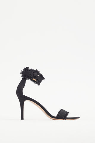 Gianvito Rossi Black Denim Lola Heel