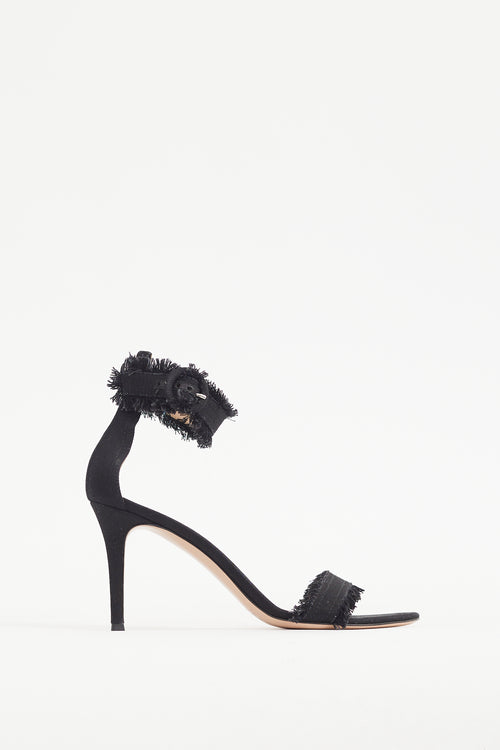 Gianvito Rossi Black Denim Lola Heel