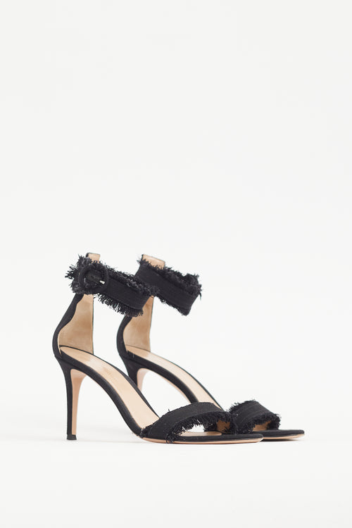 Gianvito Rossi Black Denim Lola Heel