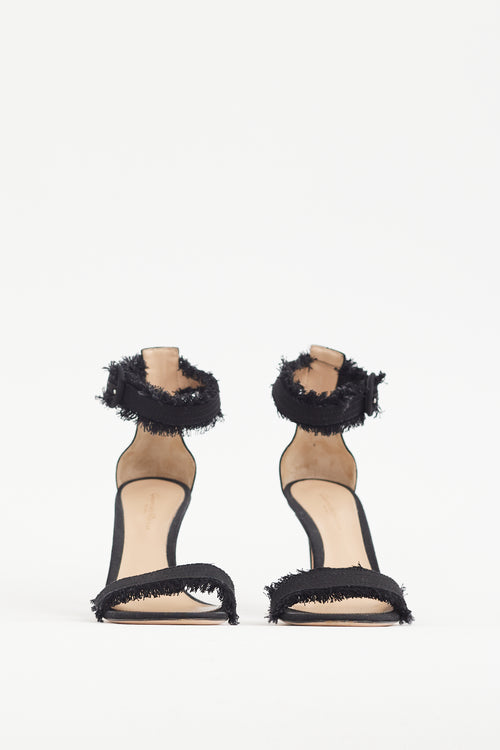 Gianvito Rossi Black Denim Lola Heel