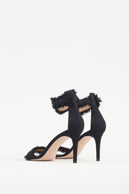 Gianvito Rossi Black Denim Lola Heel